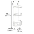 Etajera pentru dus, Wenko, Caddy, 3 rafturi, 22.5 x 22 x 70 cm, inox