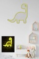 Decoratiune luminoasa LED, Dino the Dinosaur,  Benzi flexibile de neon, DC 12 V, Galben