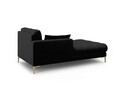 Sezlong living stanga 1 loc, Mamaia, Micadoni Home, GL, 185x102x75 cm, tesatura tip twill, negru