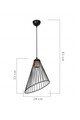 Lustra Siyah, ASZ.1273, Squid Lighting, 33x24x83 cm, 20W, negru