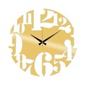 Ceas de perete, Metal Wall Clock 1, Metal, Dimensiune: 48 x 48 cm, Auriu