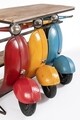 Consola Vespa, Bizzotto, 143.5 x 50.8 x 100.3 cm, lemn de mango/otel, handmade, multicolor