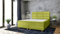 Pat matrimonial, Stockholm, Harmony E, 140x200 cm, saltea tip Pocket, topper memory, Verde