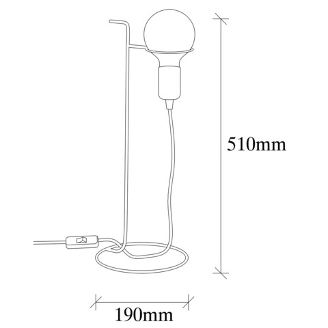 Lampa de masa, Opviq, 892OPV1152, Metal, Negru