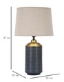 Lampa de masa, Point Dark, Mauro Ferretti, 1 x E27, 40W, Ø28 x 47 cm, ceramica/fier/textil, multicolor