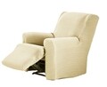 Husa fotoliu cu recliner elastica bi-stretch, Aquiles, natural C/0