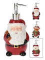 Dispenser sapun lichid Snowman v3, Excellent Houseware, 9.5x9x19.5 cm, dolomit, rosu