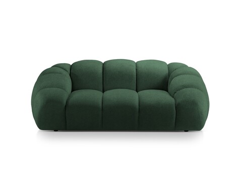 Canapea 2 locuri, Diana-192, Micadoni Home, 214x114x72 cm, catifea structurata, verde