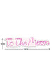 Decoratiune luminoasa LED, To the Moon, Benzi flexibile de neon, DC 12 V, Roz