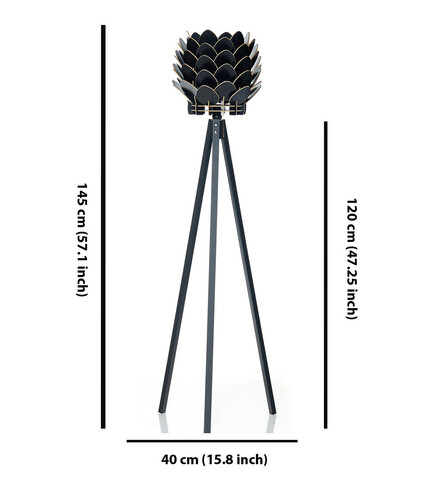 Lampadar, FullHouse, 390FLH1776, MDF, Negru