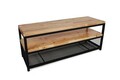 Comoda TV, Puqa Design, Net, 120x45x40 cm, Lemn, Natural/Negru