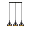 Lustra, Squid Lighting, Damla, 72 x 22 x 110 cm, fier, negru/auriu