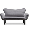 Canapea extensibilă cu 2 locuri, Futon, 859FTN1229, Metal, Gri