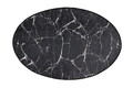 Covoras de baie, Chilai, Marble DJT, 80x120 cm, Catifea, Negru / Bleumarin / Alb