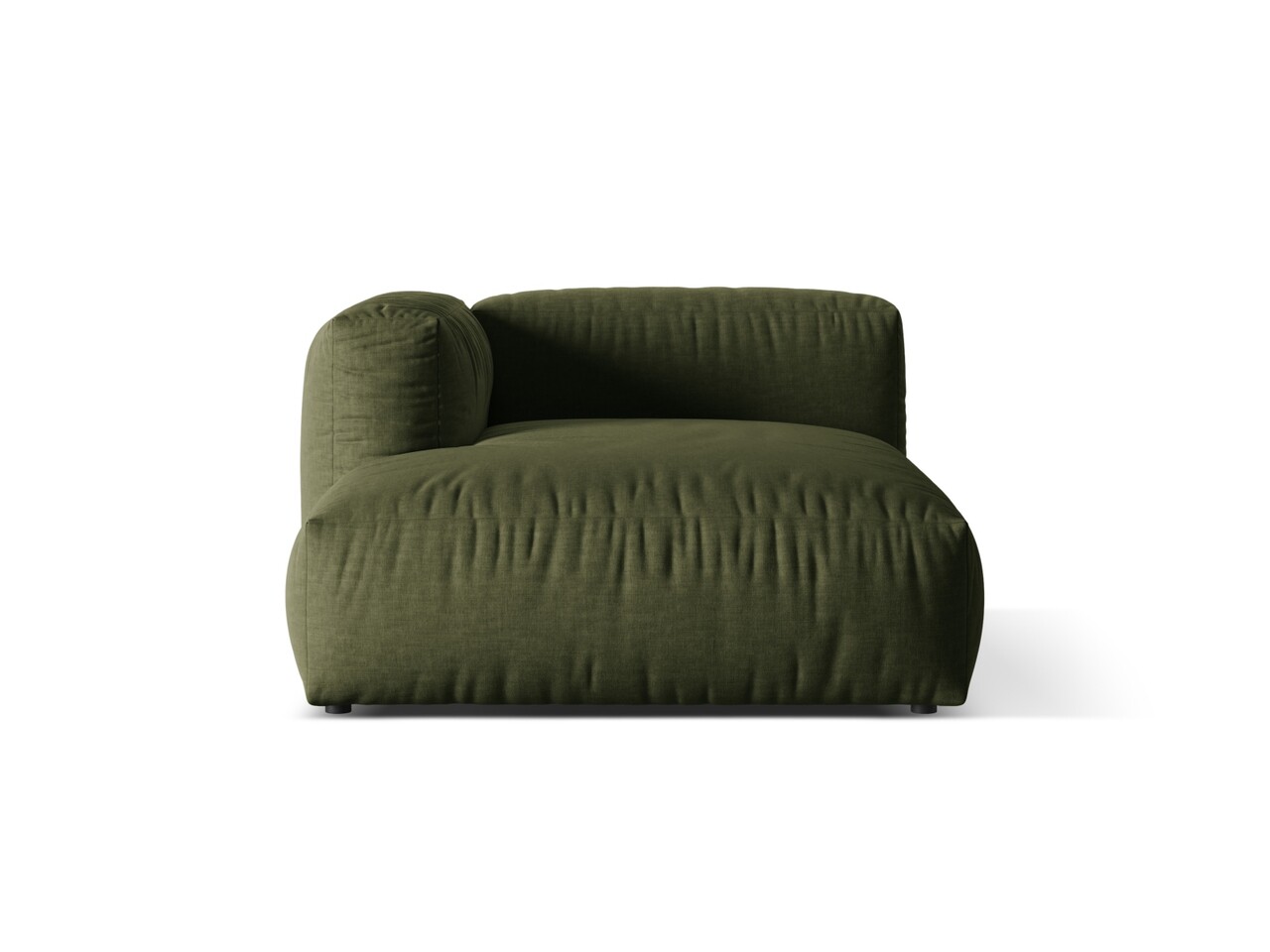 Sezlong modular living stanga 1 loc, Martina-169, Micadoni Home, 176x123x75 cm, tesatura structurata catifelata, verde - 1 | YEO