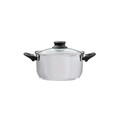 Oala cu capac Lima, Domotti, Ø16 cm, 1.8 L, inox/sticla, argintiu