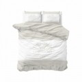 Lenjerie de pat pentru doua persoane Luxurious Cream, Royal Textile, 3 piese, 200 x 220 cm, 100% bumbac, crem