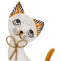 Decoratiune, Cat, Creaciones Meng, 30 cm, lemn de arbore de matase, alb