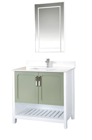 Set mobilier de baie (2 piese), Jussara, Yampa 36, Verde