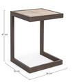 Scaun de bar Blocks, Bizzotto, 36 x 32 x 47 cm, otel/lemn de brad