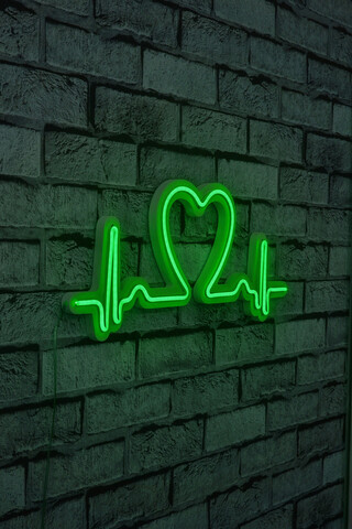 Decoratiune luminoasa LED, Love Rhythm, Benzi flexibile de neon, DC 12 V, Verde