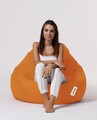 Fotoliu puf, Bean Bag, Ferndale Premium XXL, 115 x 130 cm, poliester impermeabil, portocaliu