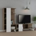 Comoda TV, Homitis, Cago - Dark Oak, White, 32x192x133.5 cm