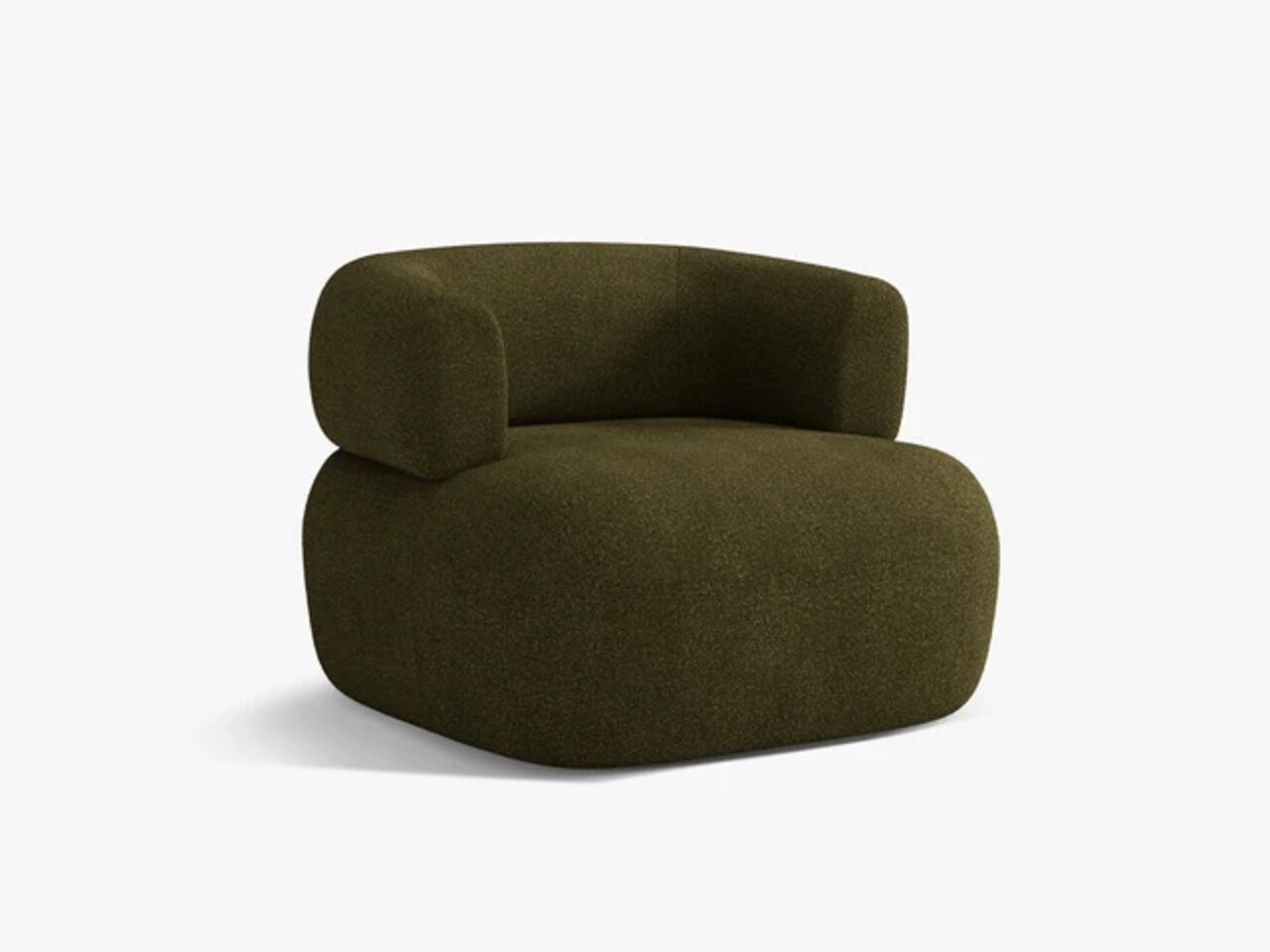 Fotoliu, Jenny-67, Micadoni Home, 90x88x73 cm, tesatura boucle, verde - 2 | YEO