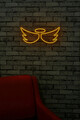 Decoratiune luminoasa LED, Angel, Benzi flexibile de neon, DC 12 V, Galben