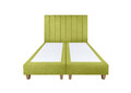 Pat matrimonial, Stockholm, Lines E, 140x200 cm, saltea tip Pocket, topper memory, Verde