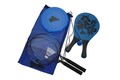 Set palete de badminton si ping pong, 7 piese, polipropilena, albastru