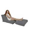 Fotoliu extensibil, Siesta, Ferndale Bean Bag, 55 - 180 cm, poliester impermeabil, gri fumuriu