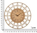 Ceas de perete Panama, Mauro Ferretti, Ø 76 cm, fier, maro