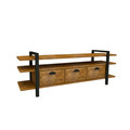 Comoda TV, Woodface, Lucca, 148x47x29.5 cm, Lemn, Stejar