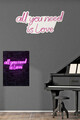 Decoratiune luminoasa LED, All You Need is Love, Benzi flexibile de neon, DC 12 V, Roz