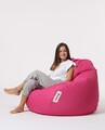 Fotoliu puf, Bean Bag, Ferndale Premium XXL, 115 x 130 cm, poliester impermeabil, roz