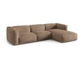 Coltar modular dreapta 3 locuri, Martina-120, Micadoni Home, 332x176x75 cm, catifea, bej inchis