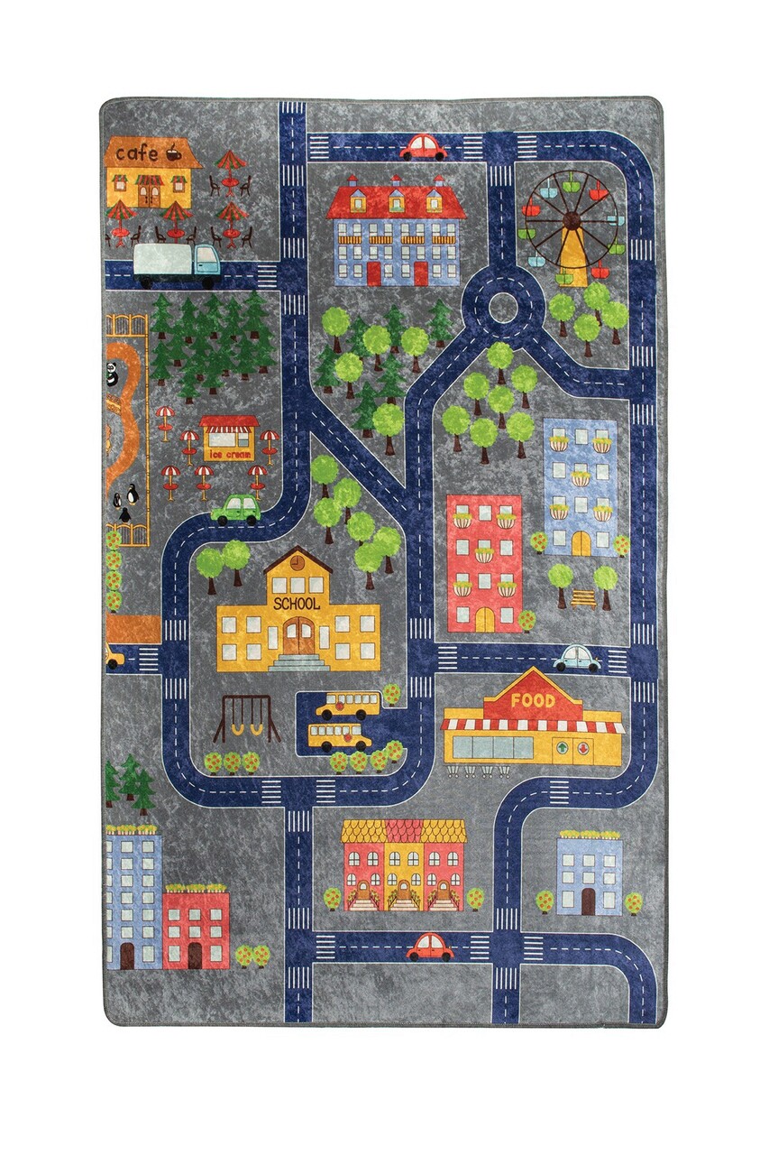 Covor, Small Town, 200x290 cm, Catifea, Multicolor - 1 | YEO