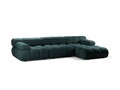 Coltar modular dreapta 4 locuri, Bellis-213, Micadoni Home, 282x155x70 cm, tesatura boucle, petrol