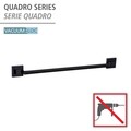 Suport pentru prosoape Quadro Black, Wenko, 60.5x5x6 cm, inox/ABS, negru