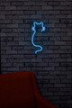 Decoratiune luminoasa LED, Cat, Benzi flexibile de neon, DC 12 V, Albastru