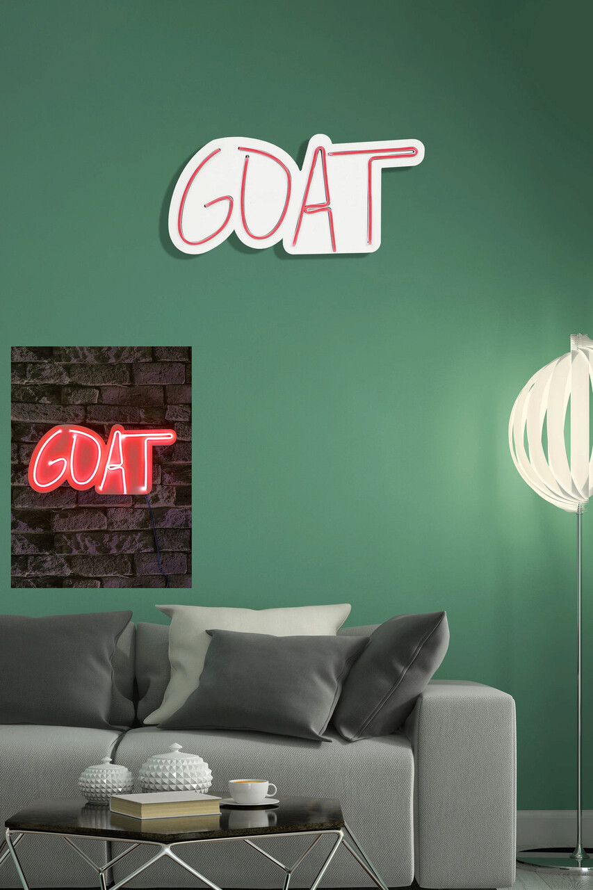 Decoratiune luminoasa LED, GOAT, Benzi flexibile de neon, DC 12 V, Rosu - 2 | YEO