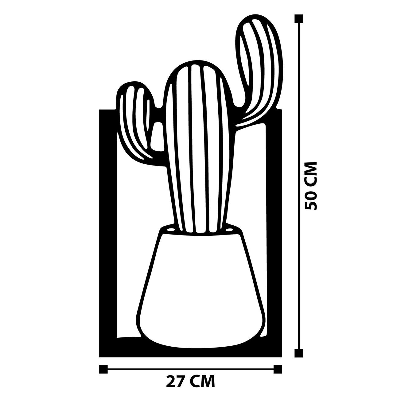 Decoratiune de perete, Mulhem, metal, 27 x 50 cm, negru