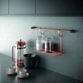 Polita depozitare condimente City Copper, Metaltex, 9 x 26 x 35 cm, inox/invelis Polytherm, cupru