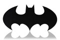 Decoratiune luminoasa LED, Batman, MDF, 60 LED-uri, Rosu