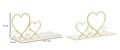 Set 2 etajere pentru pat Hearts, Mauro Ferretti, 41.5x18x21 cm , fier/oglinda, auriu