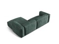 Coltar modular dreapta 2 locuri, Martina-120, Micadoni Home, 283x176x75 cm, catifea, petrol