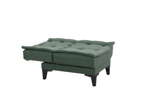 Set canapea extensibilă, Unique Design, 867UNQ1692, Lemn de carpen, Verde