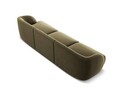 Canapea 3 locuri, Miley, Micadoni Home, BL, 259x85x74 cm, catifea, verde