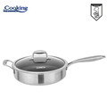 Tigaie adanca 4.2 L, Titanium, Cooking by Heinner, 28x7.5 cm, inox/sticla, argintiu